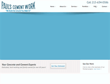 Tablet Screenshot of paulscementwork.com